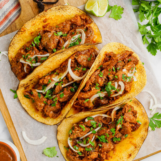 Shredded Pork Mole Tacos - Easy Peasy Meals