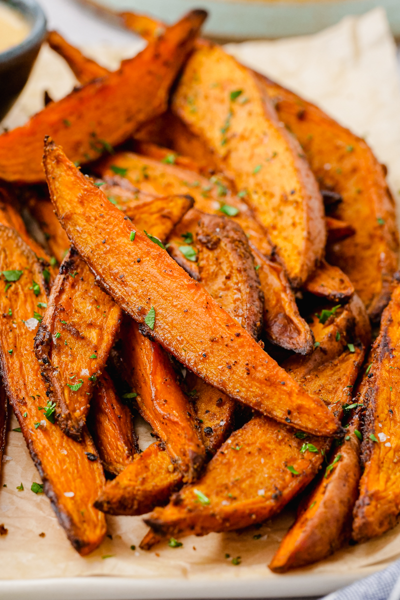 Roasted Sweet Potato Wedges - Easy Peasy Meals