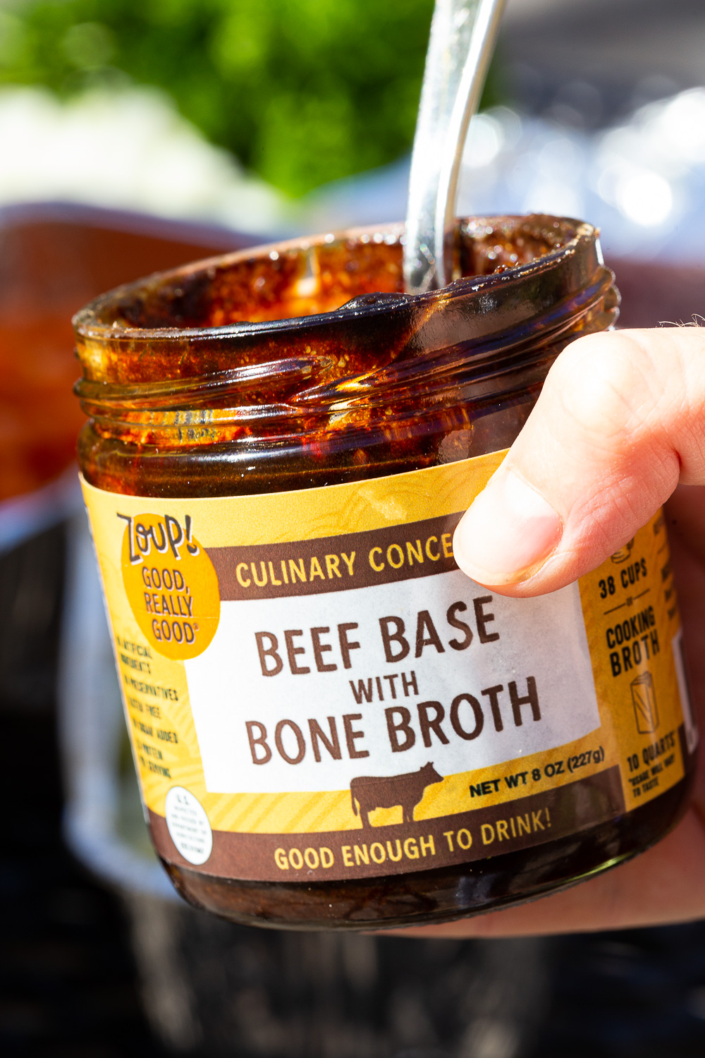 Making foil dinners with Zoup! Beef Base with bone broth