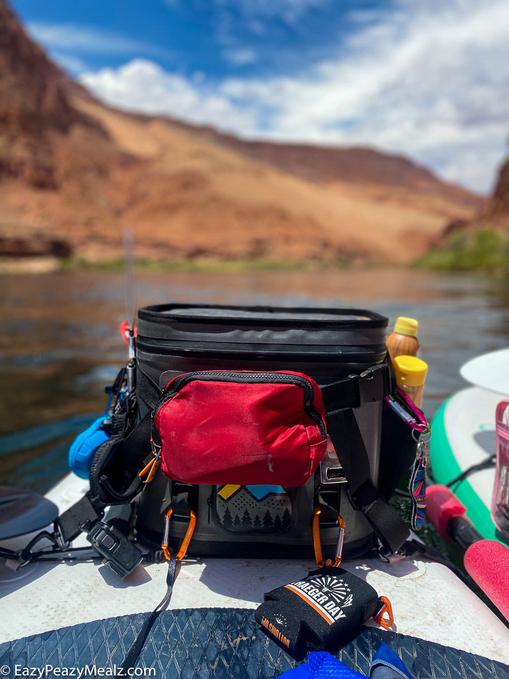 Some of the gear we packed for horseshoe bend paddle boarding trip