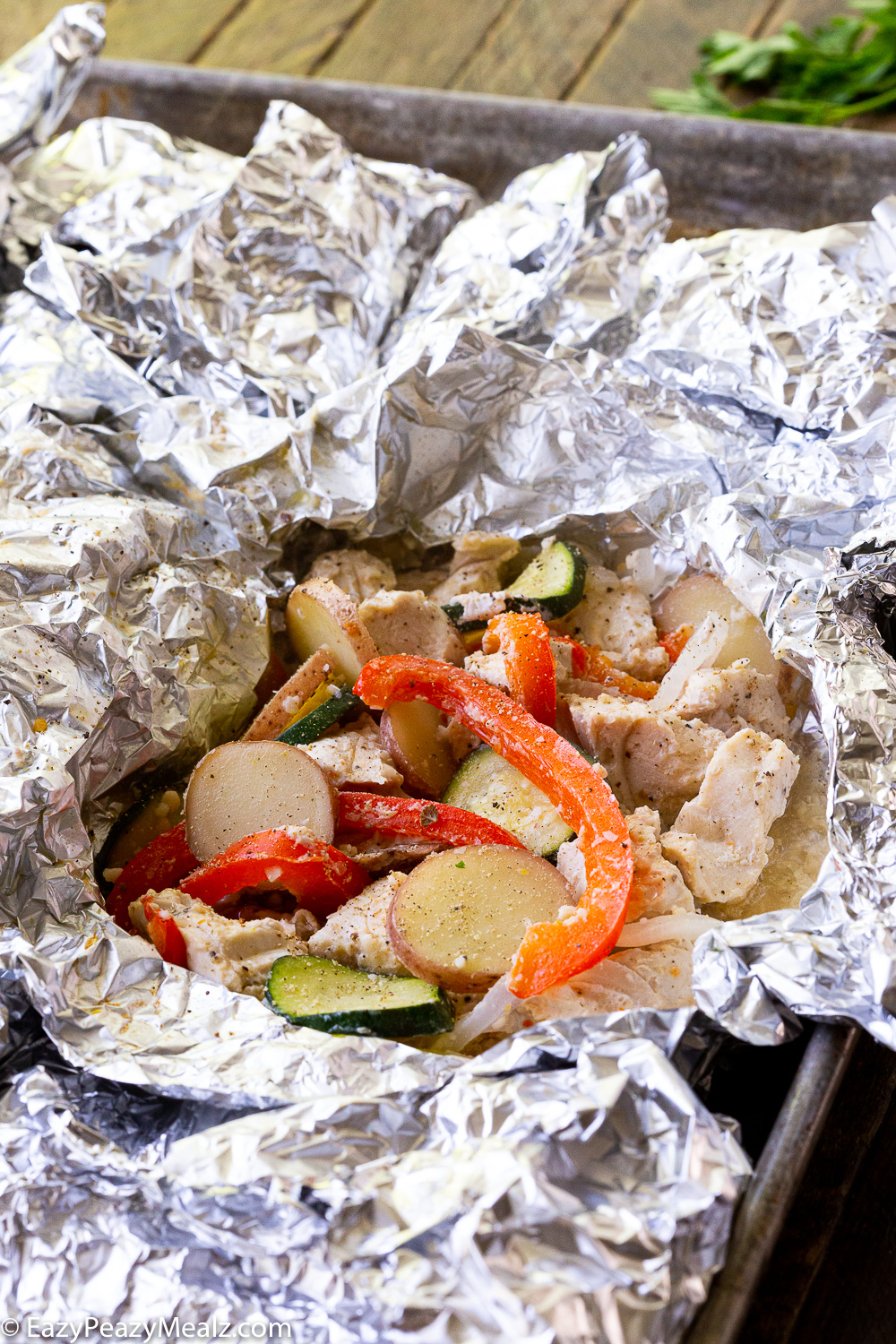 Italian chicken foil packs