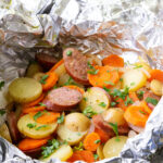 Sausage and Potato Foil Packs made with simple ingredients.