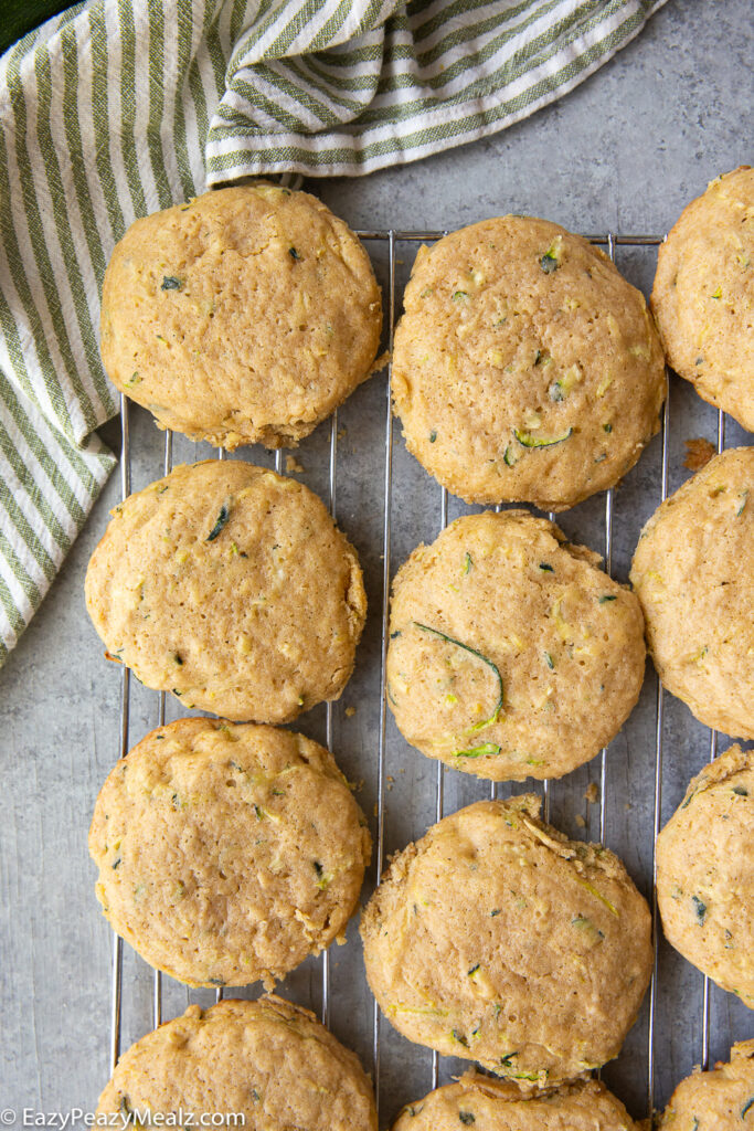 Zucchini cookies before they are frosted with cream cheese frosting