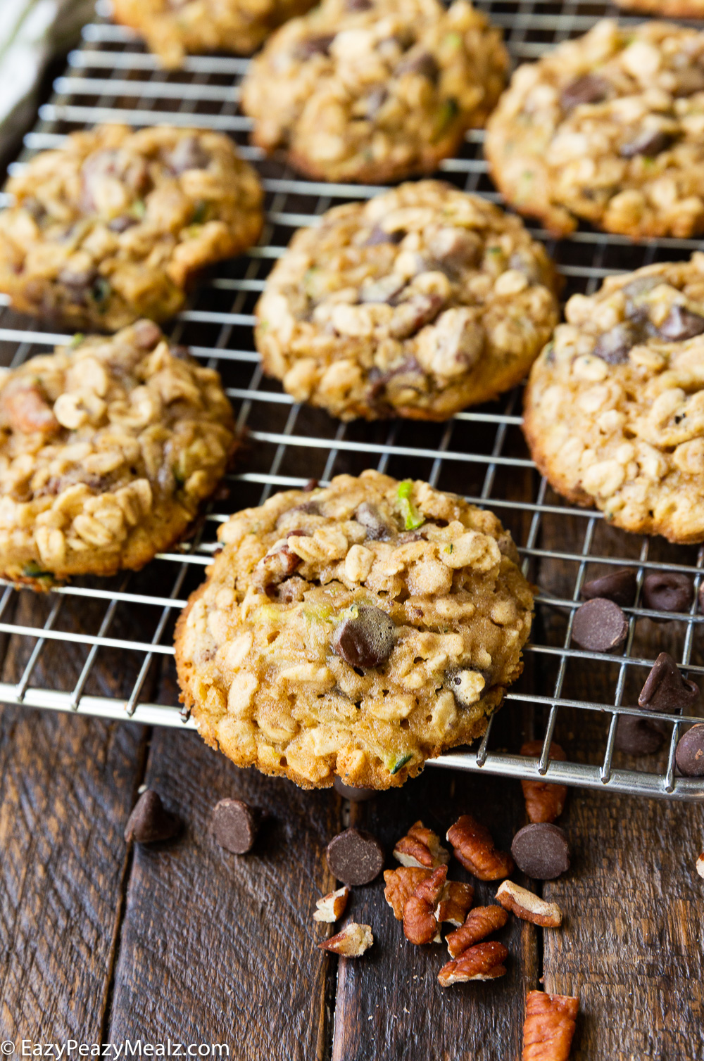 Oatmeal chocolate chip zucchini cookies